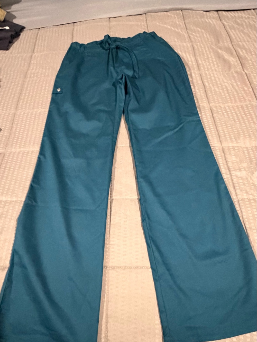 Women's Teal Wide-Leg Drawstring Pants